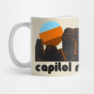 Retro Capitol Reef ))(( Tourist Souvenir National Park Design Mug